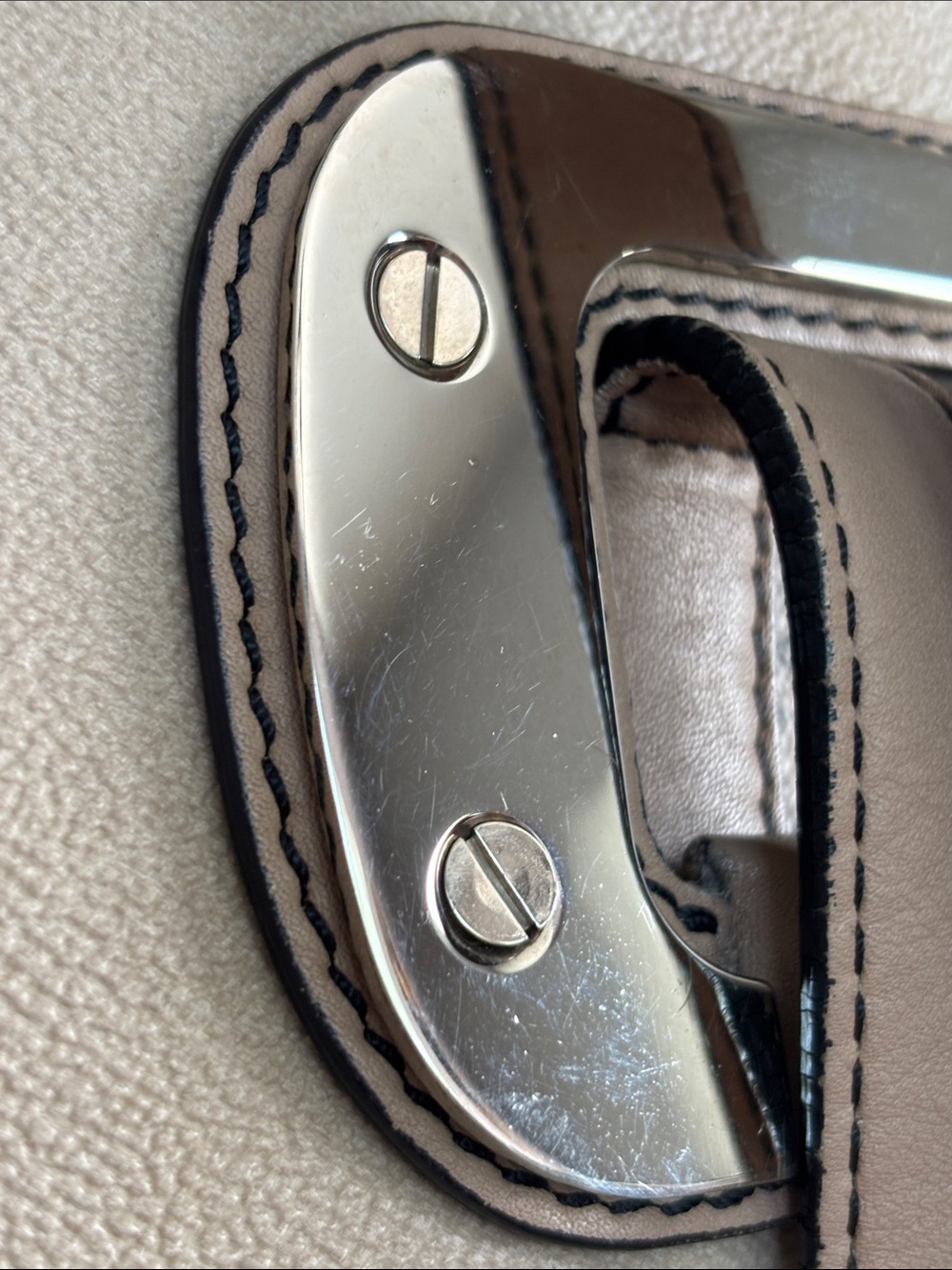 Loewe Anagram Shoulder Bag Kite Satchel Coated Canvas & Leather Tote - Picture 14 of 16